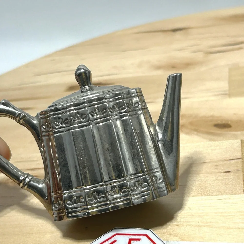 Vtg Godinger Silver Art Co. Silver-Plated Salt/Pepper Miniature‎ teapot Shaker